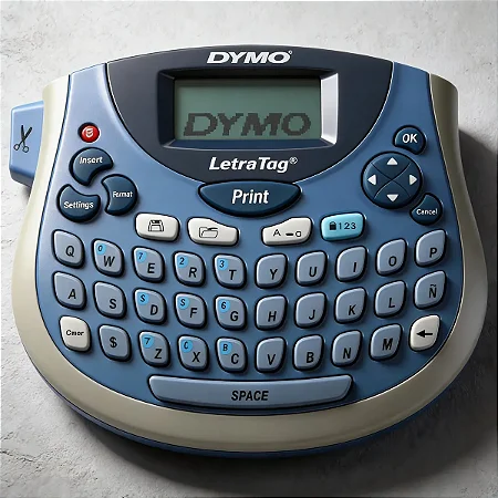 Rotulador Eletrônico Dymo Letratag LT 100T - Azul Metalico.