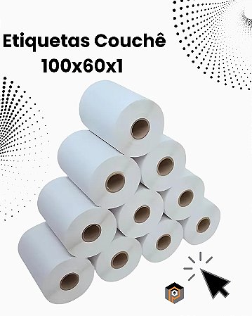 Etiquetas Couchê 100mm.x150mm. - Kit com 10 Rolos
