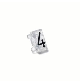 Precificador Pacote Avulso Número “4” (Quatro) Cristal - 30 peças - Preço para Vitrine