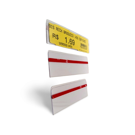 Porta Etiqueta/porta Preço Precificador em U - 6,5 x 40mm. - 100 unidades