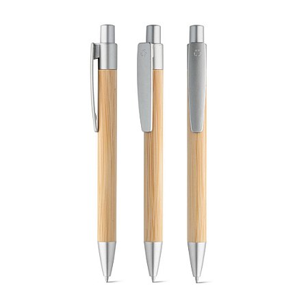 Caneta Esferográfica Bambu - Kit Com 10 Unidades