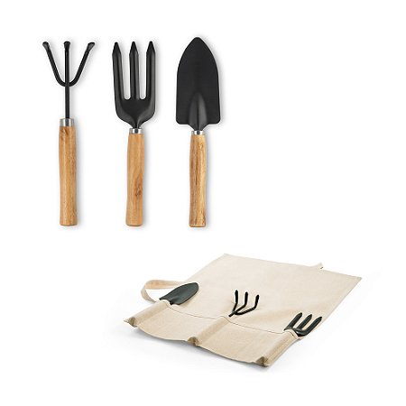 Conjunto de jardinagem com 3 ferramentas
