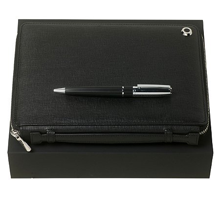 Kit Pasta A5 e Esferográfica - Hugo Boss - Linha Premium