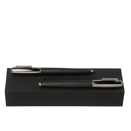 Conjunto Caneta Tinteiro e Roller "Hugo Boss" Pure Black
