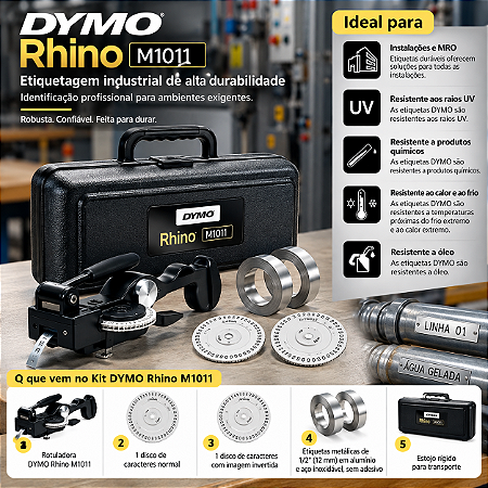 Rotulador Manual Industrial Dymo Fitas Metálicas M1011 - Pronto