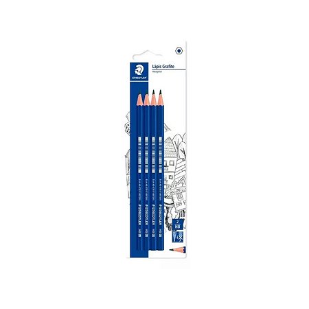 Caixa De Lápis Grafite Hb Hexagonal C/ 4 Unidades Staedtler