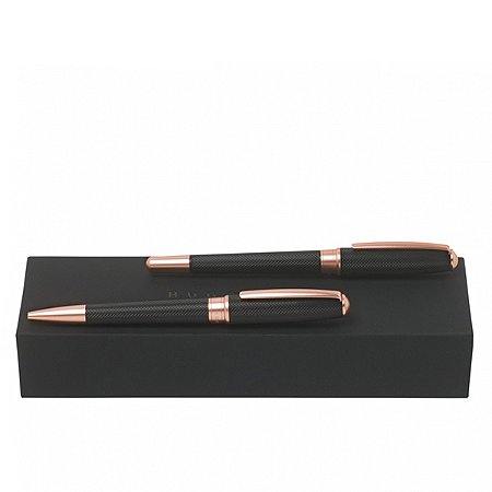 Conjunto roller e esferográfica Essential Gold "Hugo Boss" Linha Premium