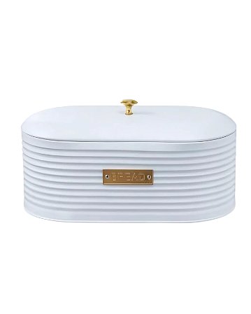 Porta Pão Cozinha Padaria Metal Armazenamento De Pães- Branco