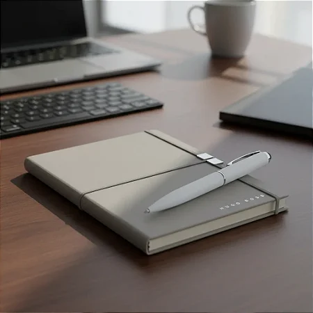Conjunto Caderno A6 Hugo Boss Com Caneta Esferográfica Touch