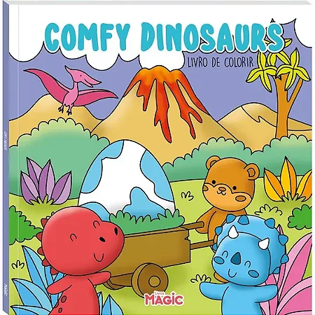 Livro Para Colorir Comfy Dinosaurs Magic - 1 Unidade