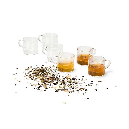 Xícaras de Vidro Café e Chá - Kit 6 peças