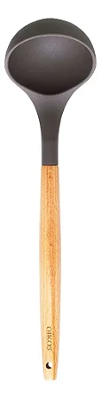 Concha De Cozinha Em Silicone Com Cabo De Madeira Oikos