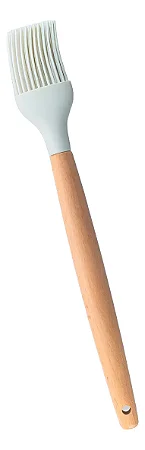Pincel De Silicone Com Cabo De Madeira - Oikos