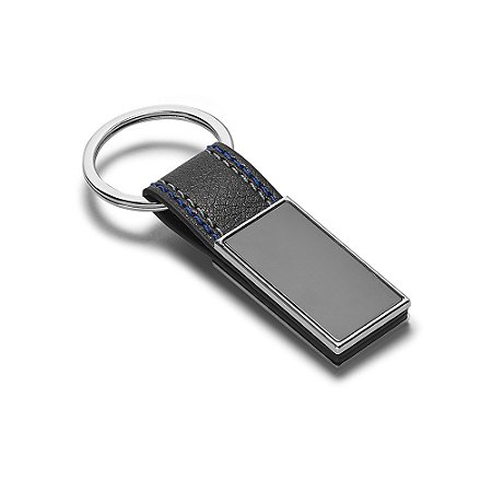 Chaveiro Em Couro Sintético E Metal - 1 Unidade