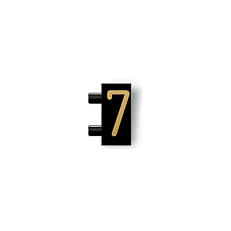 Precificador Pacote Avulso Número “7” Preto/Dourado- 30 peças - Preço para Vitrine