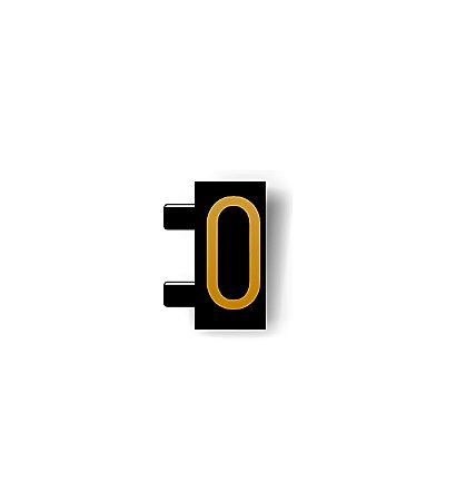 Precificador Pacote Avulso Número “0” Preto/Dourado- 30 peças - Preço para Vitrine