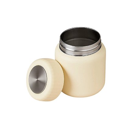 Pote Térmico em Inox - 500ml - Bege- 1 Unidade