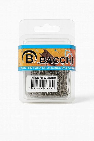 Alfinete Costura N32 Niquelado Bacchi-2 Caixas-300 Alfinetes