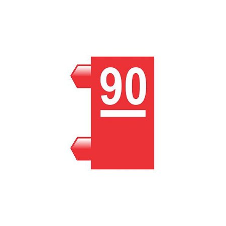 Precificador Pacote Avulso Número “90” (noventa centavos) Vermelho - 30 peças - Preço para Vitrine