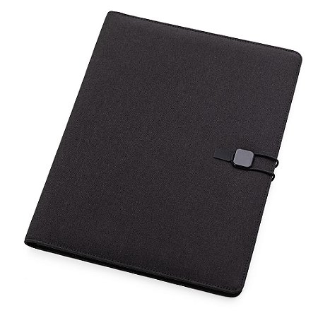 Pasta A4 Em Couro Sintético - E Bolsos E Bloco Anotações