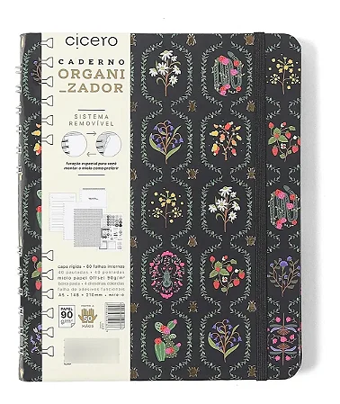 Caderno Organizador Jardim Pautado & Pontado