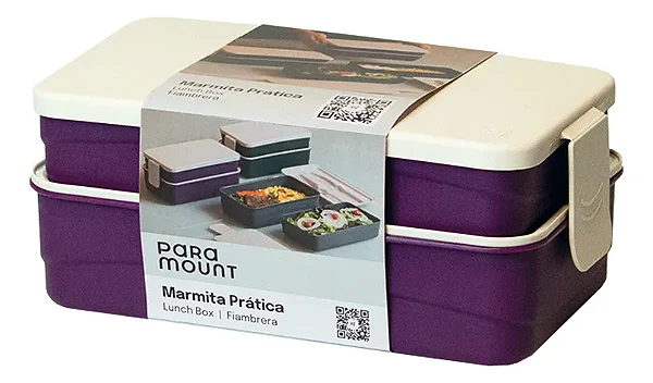 Marmita Pratica Com Divisória E Talheres- Paramount