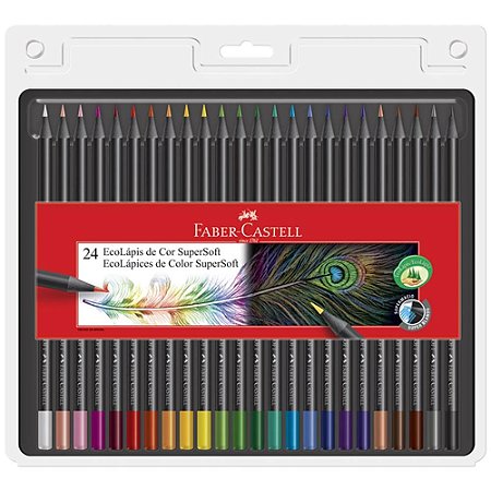 Lápis De Cor Faber Castell Com 24 Cores- Super Soft