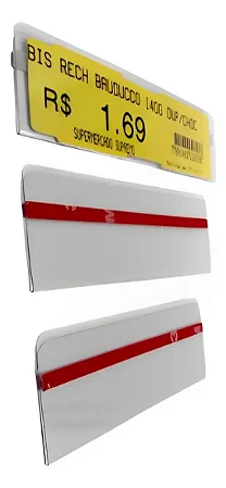 Porta Etiqueta Medida 92x32mm. - Kit 100 Peças