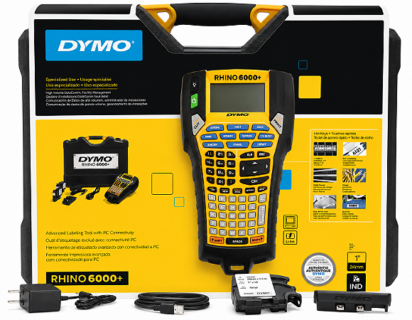 Kit Rotulador Eletrônico Dymo Rhino 6000 + Industrial