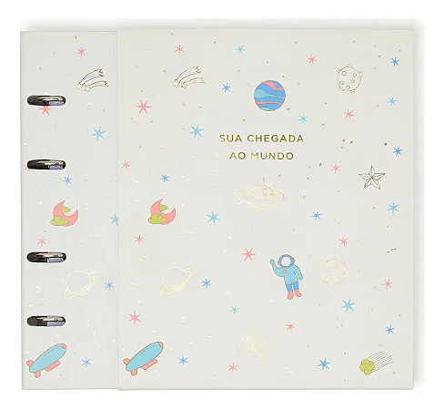 Livro Álbum Argolado Bebê Off White 18x24