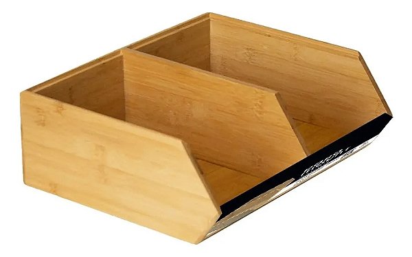 Caixa Organizadora Empilhável Bambu 31x35,5x12,5cm.