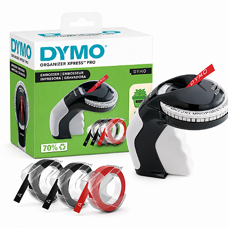 Rotulador Manual Dymo Organizer Xpress Combo com 3 Fitas