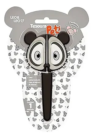 Tesoura Escolar Infantil sem ponta Pets- Leo & Leo