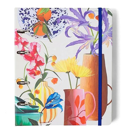 Caderno Criativo Argolado Cícero Coleção Ateliê Premium Capa Dura 17x24cm.