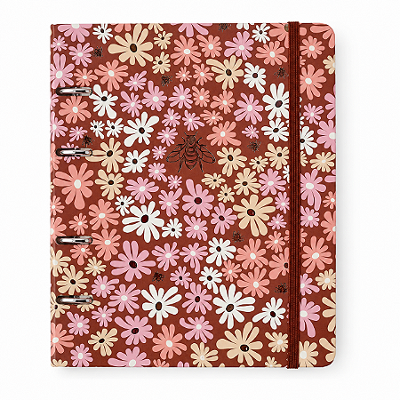 Caderno Criativo Melissa Mini Bloomy Chocolate 100 Folhas Capa Dura