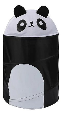 Cesto Organizador Dobrável Panda Preto E Branco - 1 Unidade