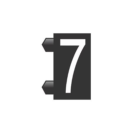 Precificador Pacote Avulso Número “7” (sete) Preto - 30 peças - Preço para Vitrine