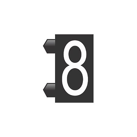 Precificador Pacote Avulso Número “8” (oito) Preto - 30 peças - Preço para Vitrine