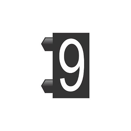 Precificador Pacote Avulso Número “9” (nove) Preto - 30 peças - Preço para Vitrine