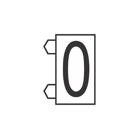 Precificador Pacote Avulso Número “0” (zero) Branco - 30 peças - Preço para Vitrine