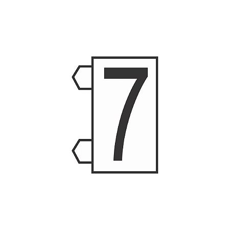 Precificador Pacote Avulso Número “7” (sete) Branco - 30 peças - Preço para Vitrine