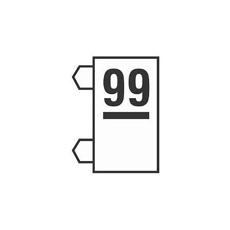 Precificador Pacote Avulso Número “99” (noventa e nove centavos) Branco - 30 peças - Preço para Vitrine