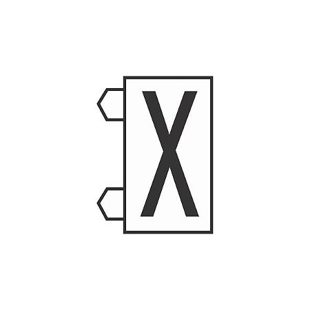 Precificador Pacote Avulso "X" (Xis - Símbolo de Multiplicação) Branco - 30 peças - Preço para Vitrine