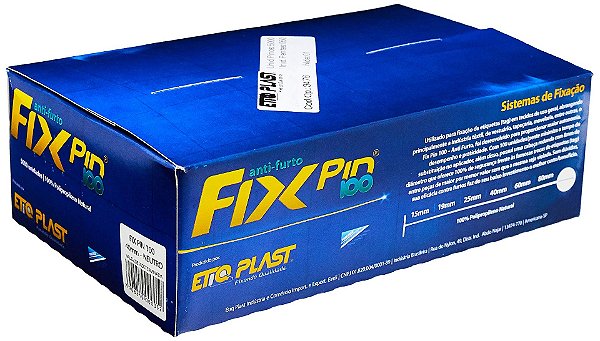 Fix Pin 100 –Antifurto 40mm.Neutro-Caixa com 5.000 unidades