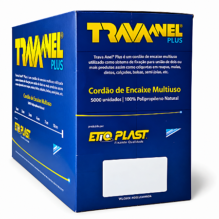 Trava Anel Plus 75mm. Neutro - Caixa com 5.000 unidades