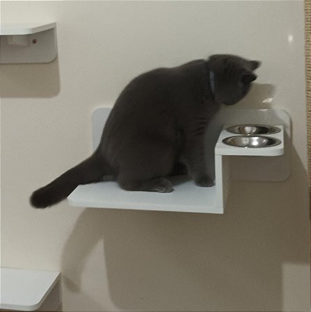 Elegance MDF Branco Comedor de Parede 2 potes