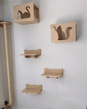 Conjunto básico - MDF cru, 6 peças