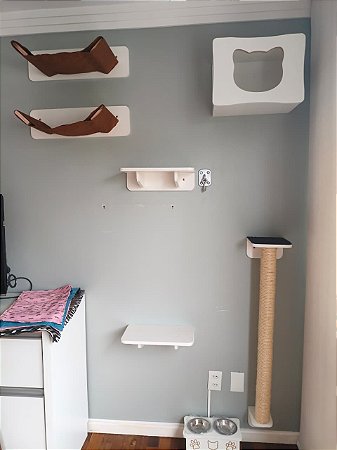 Conjunto Elegance - MDF Branco ou Preto, 6 móveis