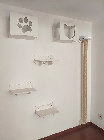 Conjunto de móveis com 6 peças, branco ou preto