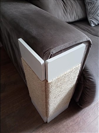 Protetor de Sofá 60x22 cm em MDF com corda sisal de 6mm